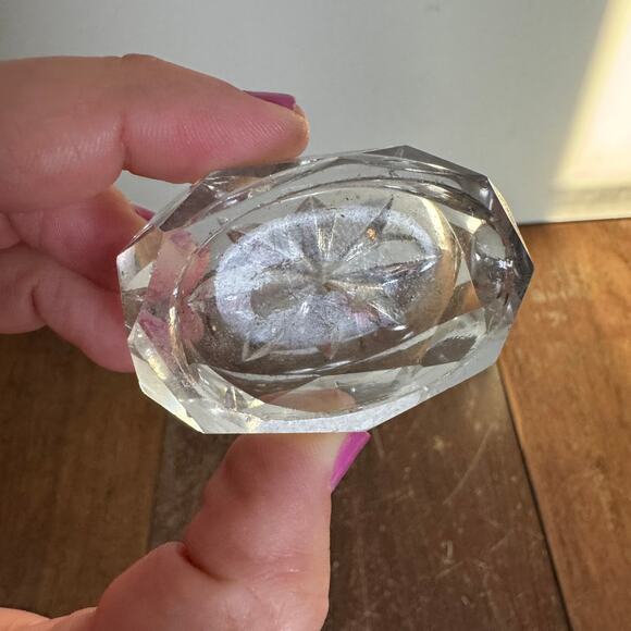 Antique Vintage Lot 8 Pressed Blown Glass Decorative Ornate‎ Salt Cellar Bundle - Picture 13 of 16